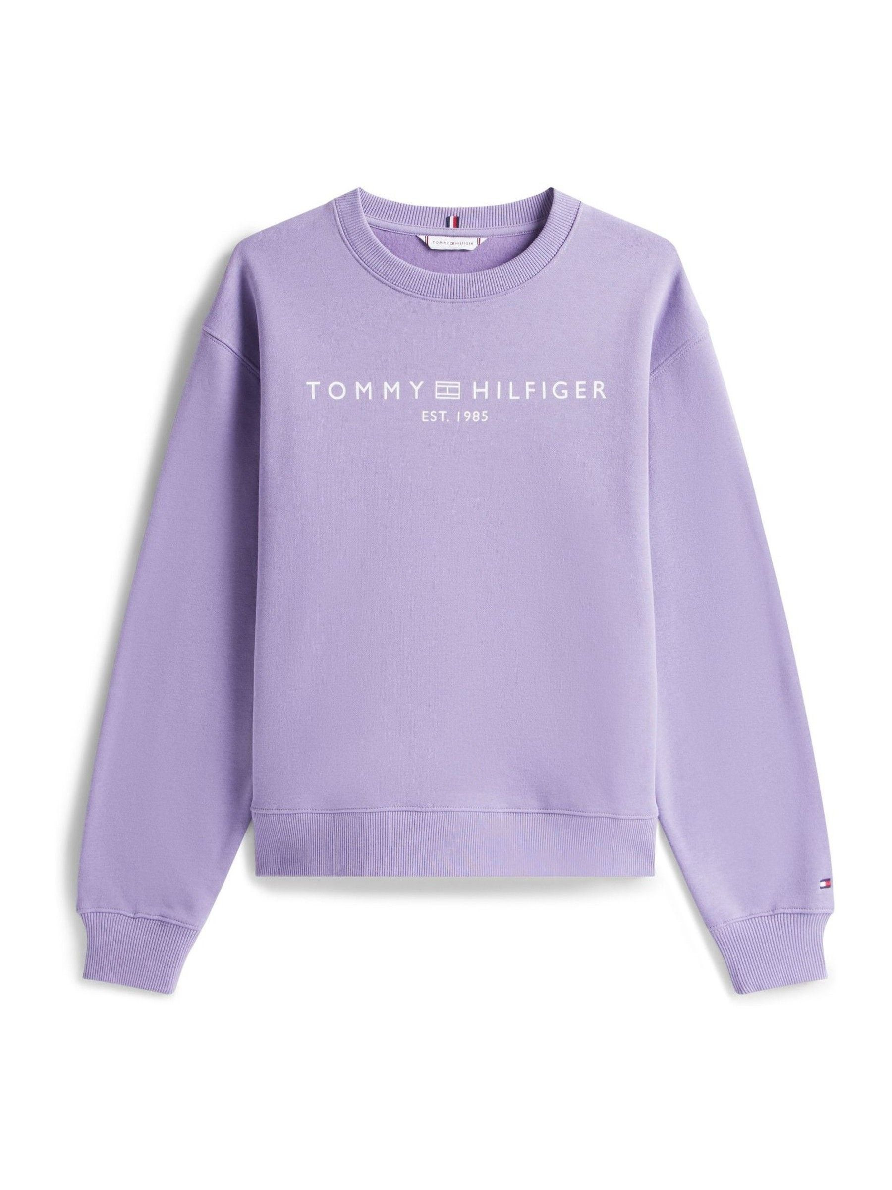 Tommy Hilfiger Tommy Hilfiger Purple Logo Signature Crew Neck Sweatshirt | Next US