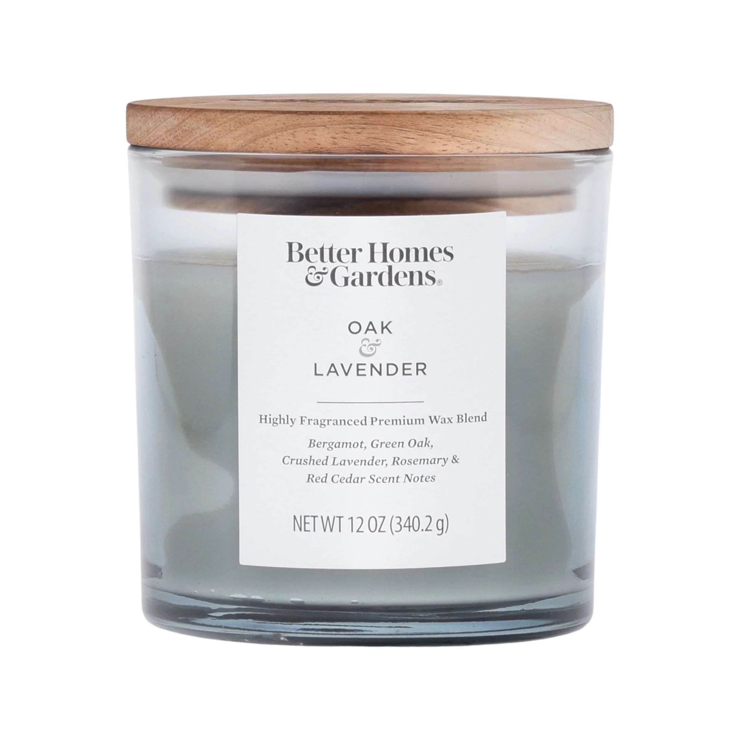 Better Homes & Gardens 12oz Oak & Lavender Scented 2-Wick Ombre Jar Candle - Walmart.com | Walmart (US)