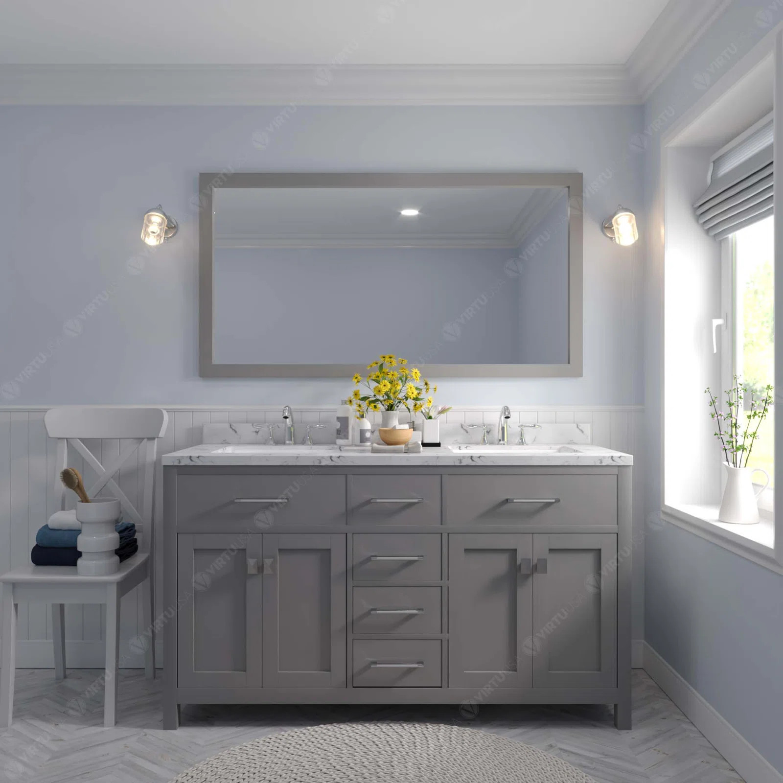 Caroline 60" Double Bathroom Vanity Set | Wayfair North America