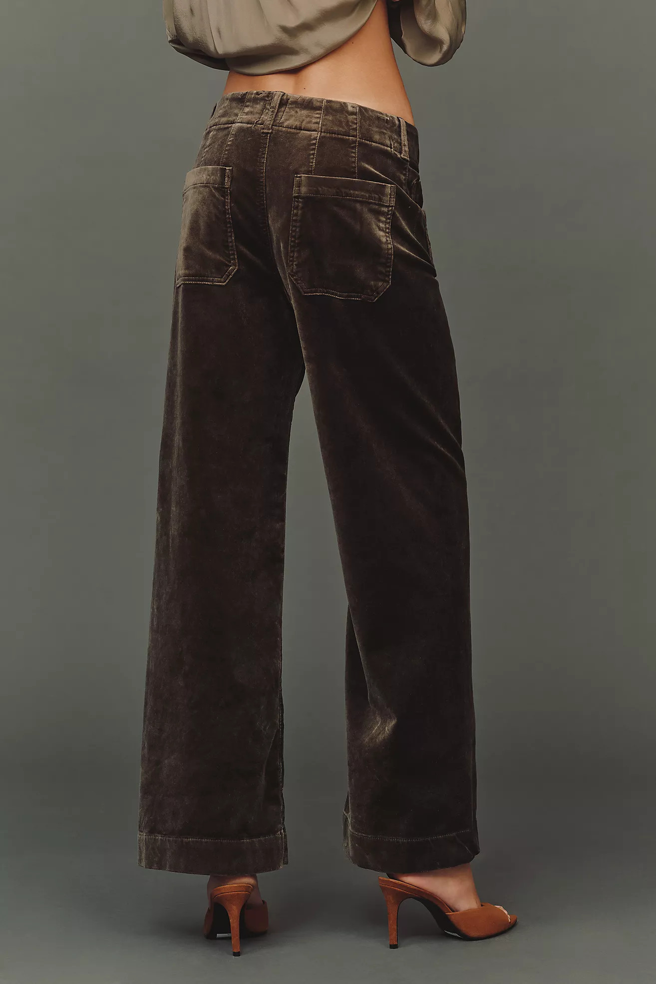The Colette Full-Length Velvet Pants by Maeve | Anthropologie (US)