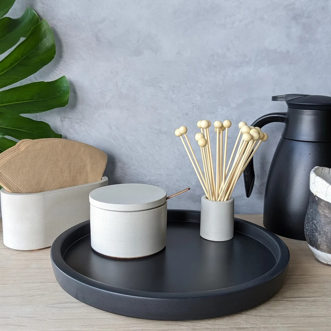 11.5 Round Concrete Tray - Etsy | Etsy (US)