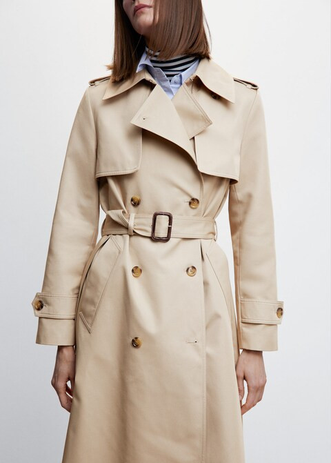 Classic long trench coat -  Women | Mango United Kingdom | MANGO (UK)