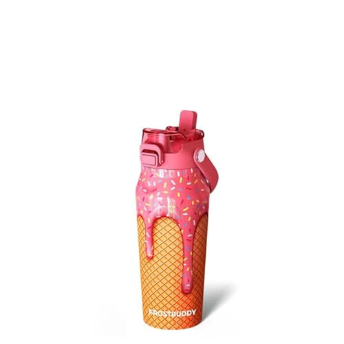 Frost Buddy 16oz Insulated Water Bottle - Straw & Chug Lid - Leak-Proof | Amazon (US)