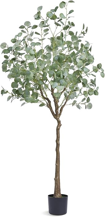 VEVOR Artificial Eucalyptus Tree, 6 FT Faux Plant, Secure PE Material & Anti-Tip Tilt Protection ... | Amazon (US)