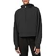 LASLULU Womens Hoodies Fleece Lined Collar Pullover 1/2 Zipper Sweatshirts Long Sleeve Crop Tops ... | Amazon (US)