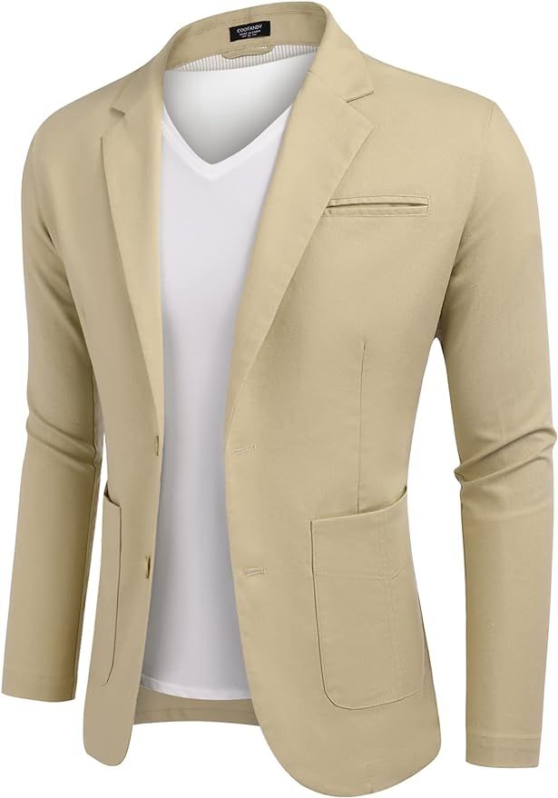 COOFANDY Men's Casual Linen Sport Coat Lightweight Travel Blazer Modern Suit Jacket | Amazon (US)