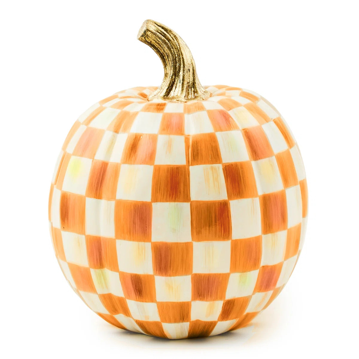 MacKenzie-Childs Orange Check Small Pumpkin | Wayfair | Wayfair North America