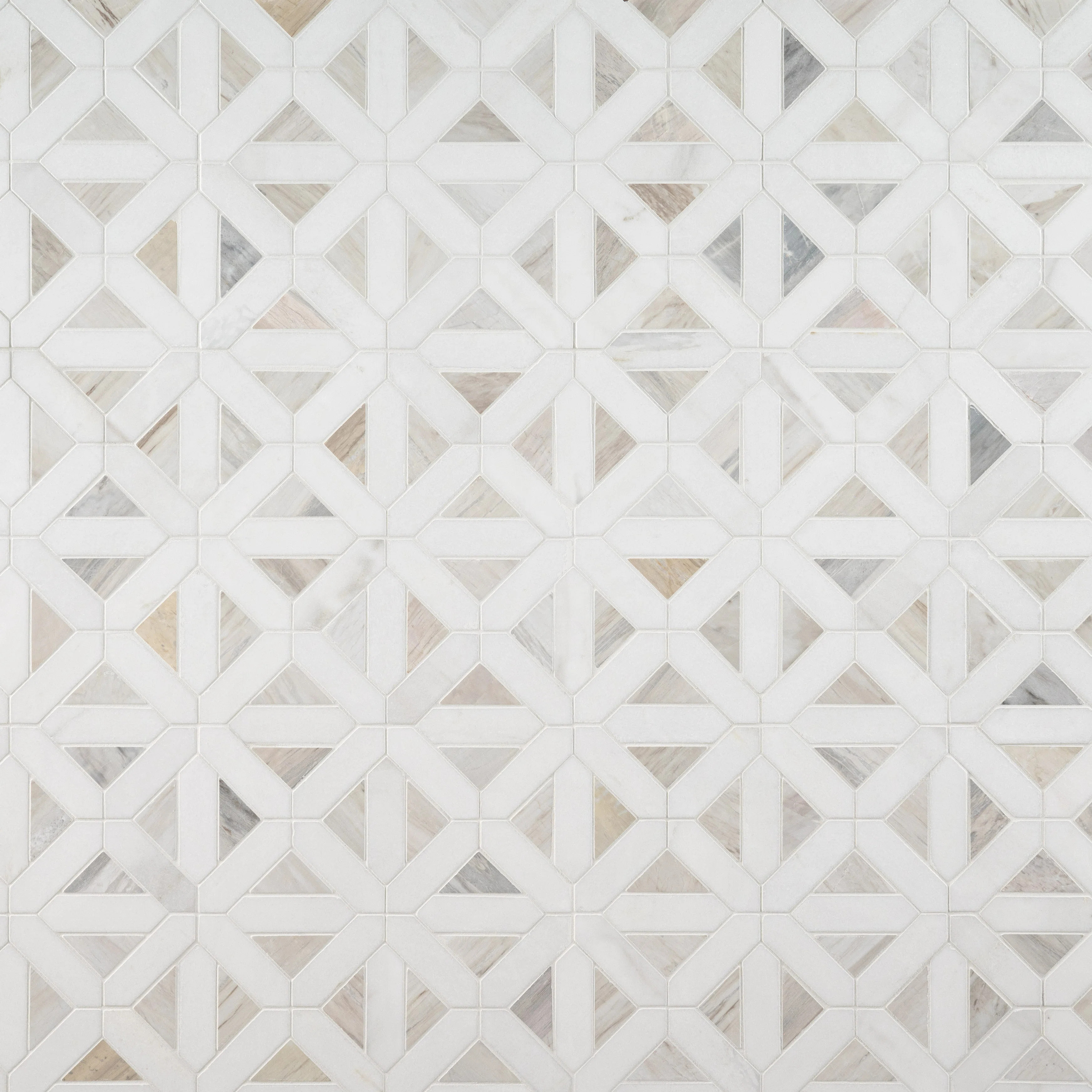 Auralie Geometric 12 in. x 12 in. Polished Marble Mosaic Floor and Wall Tile | Wayfair North America
