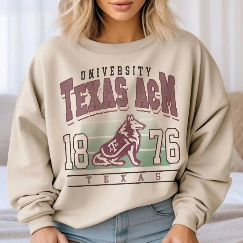 Vintage Texas A&M football sweatshirt/T-shirt/Hoodie with the Aggies mascot on it. It's also an N... | Walmart (US)