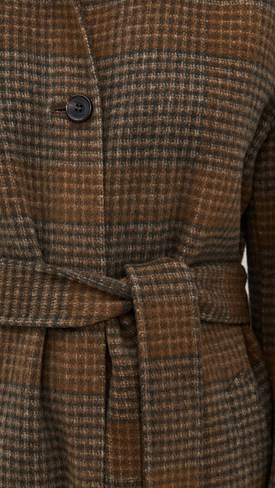 Long Pressed Plaid Single-Breasted Coat | Shopbop