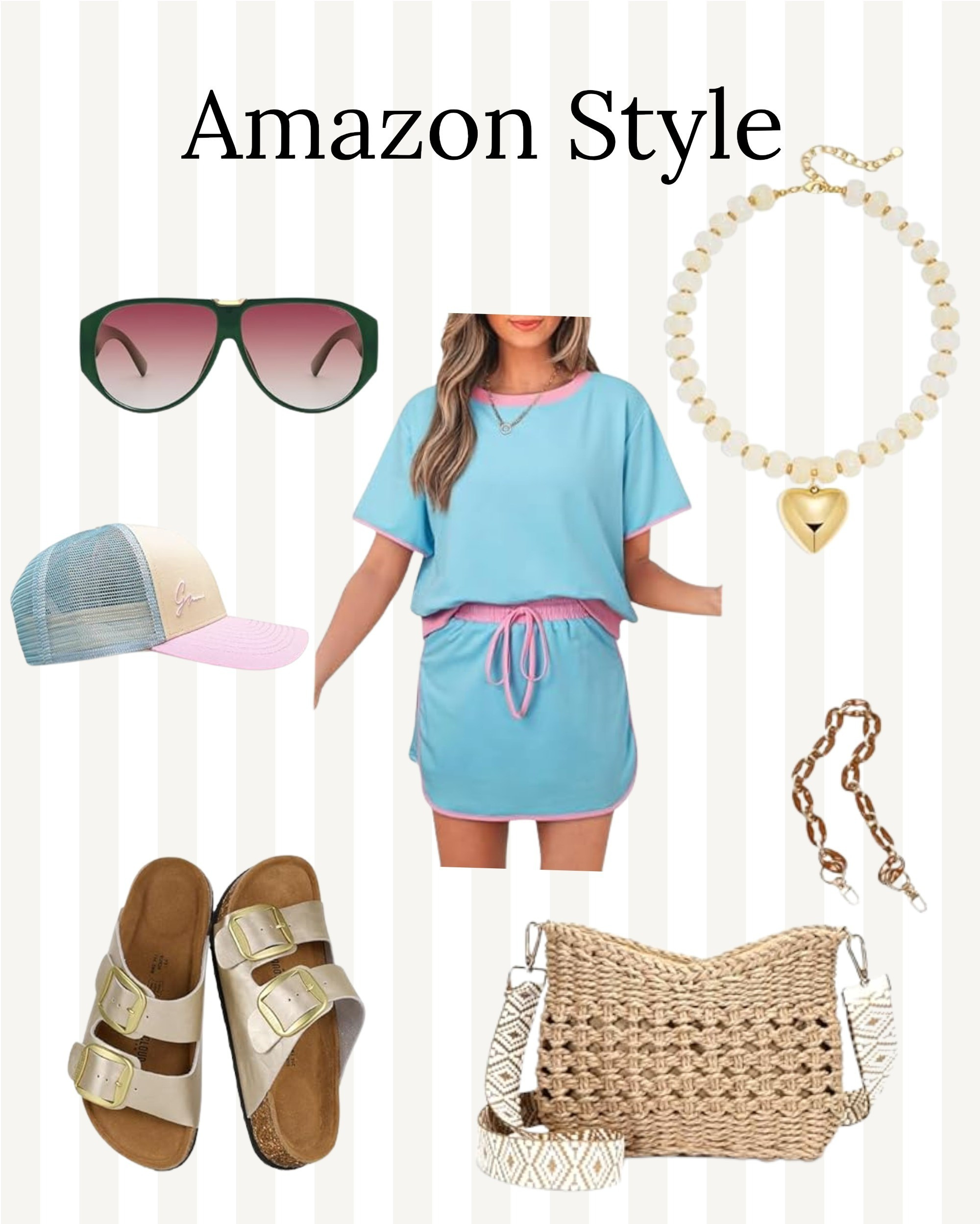 Casual warm weather outfit all from Amazon Birkenstock dupes, matching sets, amazon fashion, spring break, summer fits, easy casual atyle

#LTKootd #LTKActive #LTKgrwm