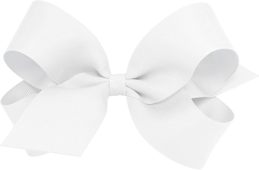 Wee Ones Girls' Plain Wrap Classic Grosgrain Hair Bows on a WeeStay No-Slip Hair Clip, Handmade, ... | Amazon (US)