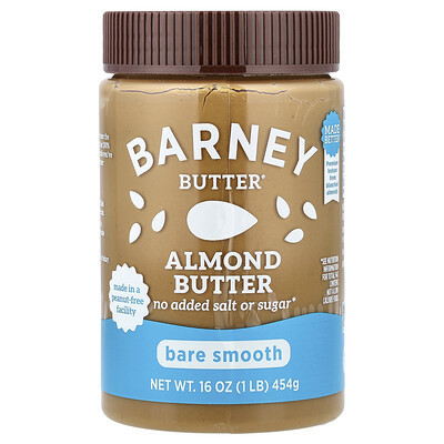 Barney Butter, Almond Butter, Bare Smooth, 16 oz (454 g) | iHerb