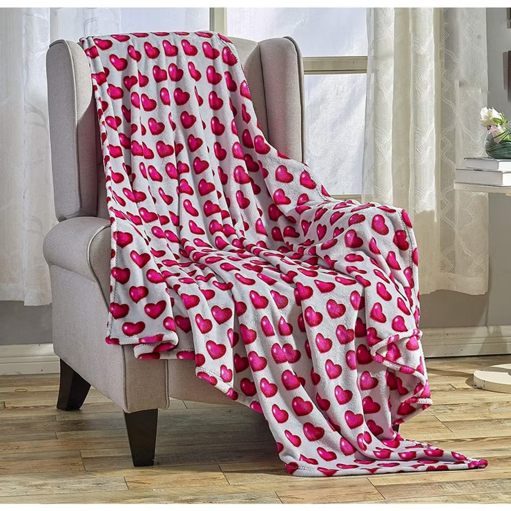 Valentine's Day Love & Hearts Collection Ultra Plush & Comfy Throw Blanket (50" x 60") | Target