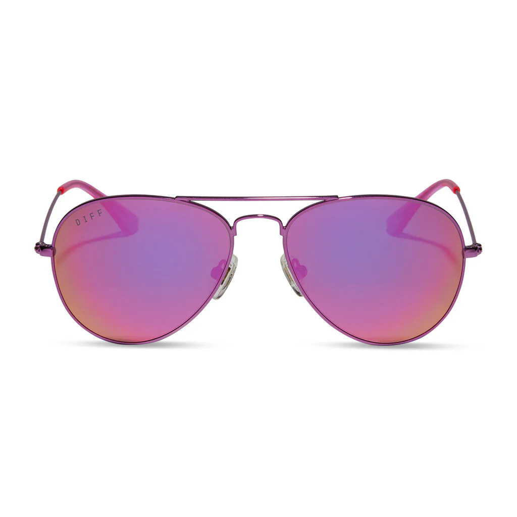 CRUZ XS - PINK RUSH METALLIC + PINK RUSH MIRROR SUNGLASSES | DIFF Eyewear
