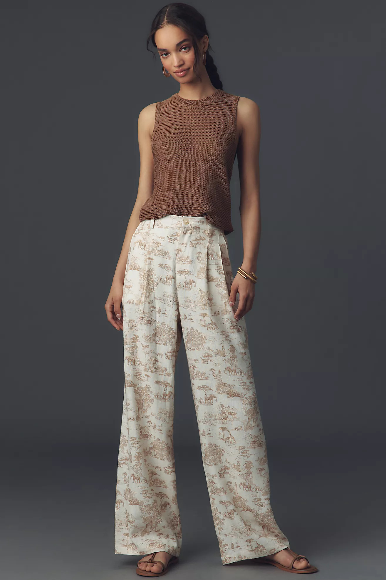 Avec Les Filles Toile Linen Blend Wide-Leg Pants | Anthropologie (US)