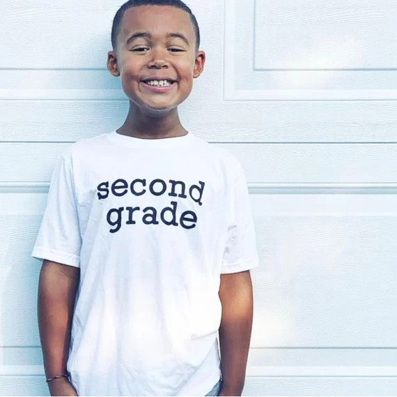 Second Grade  Back to School  Kid Shirts  Little Boy Shirts | Etsy | Etsy (US)
