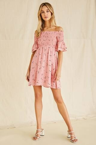 Smocked Floral Mini Dress | Forever 21 (US)