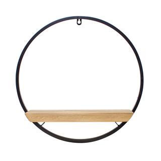 17" Circle Shelf By Melrose in Brown/Black | 17.5" x 6" x 17" | Michaels® | Michaels Stores