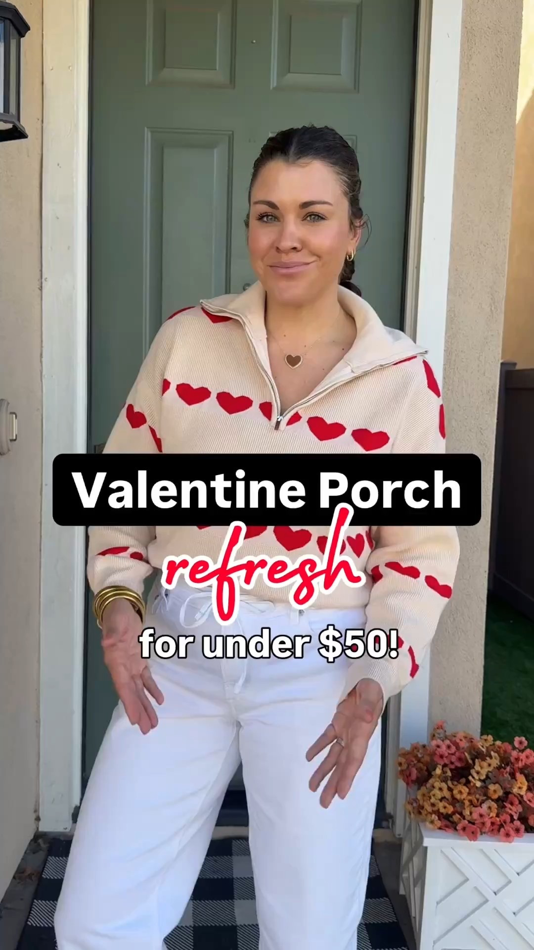 Proof you don’t need a big porch or a big budget to make it cute 💌
This Valentine’s Day porch refresh came in under $50 using affordable finds from Amazon + Target and took less than 15 minutes ✨
Small changes = major cozy curb appeal 🥰 

 #LTKFindsUnder50

#LTKHome