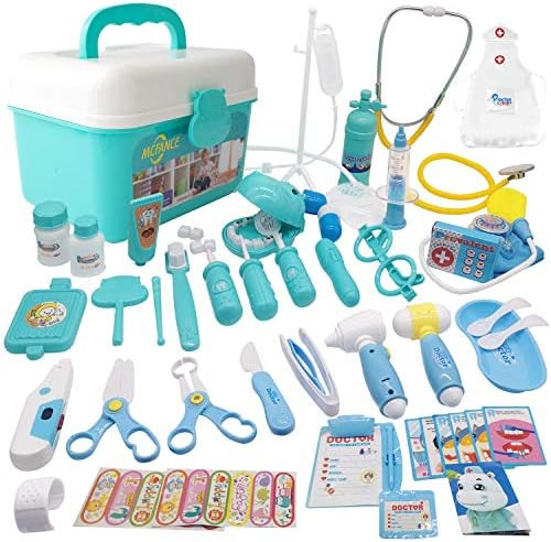 MCFANCE Toy Doctor Kits 48Pcs Pretend Play Doctor Kit Toys Stethoscope Medical Kit Imagination Pl... | Amazon (US)