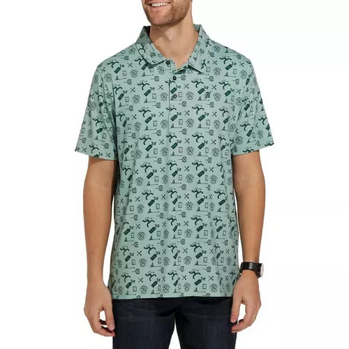 Men's Hooey Weekender Cowboy Golf Pattern Polo | Scheels Sports