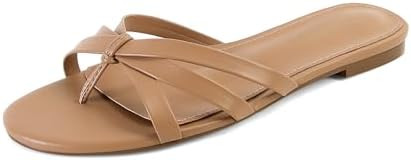 SOVANYOU Flip Flops Slides for Women Dressy Thong Flat Sandals Comfortable Slip On Summer Beach S... | Amazon (US)