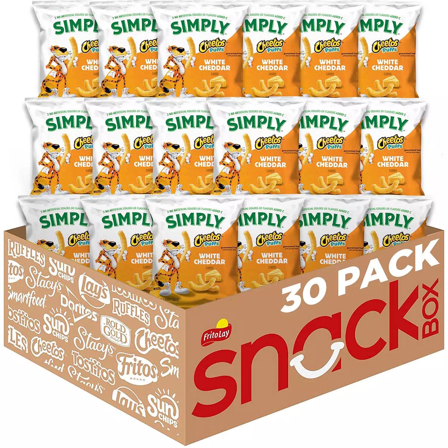 Simply Cheetos White Cheddar Puffs, 0.87 oz., 30 pk. | Sam's Club
