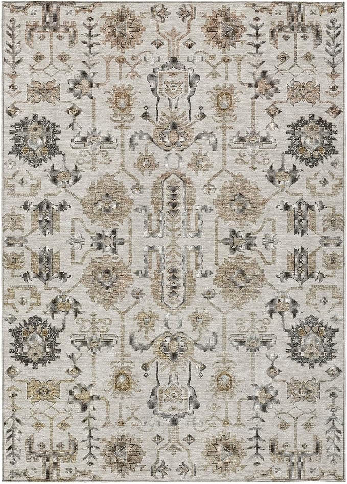 Addison Rugs Chantille ACN697 Ivory 10' x 14' Indoor Outdoor Area Rug, Easy Clean, Machine Washab... | Amazon (US)
