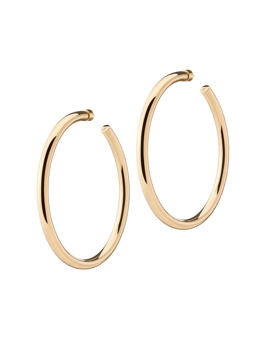 JENNIFER FISHER Samira 10K-Gold-Plated Hoop Earrings | Saks Fifth Avenue