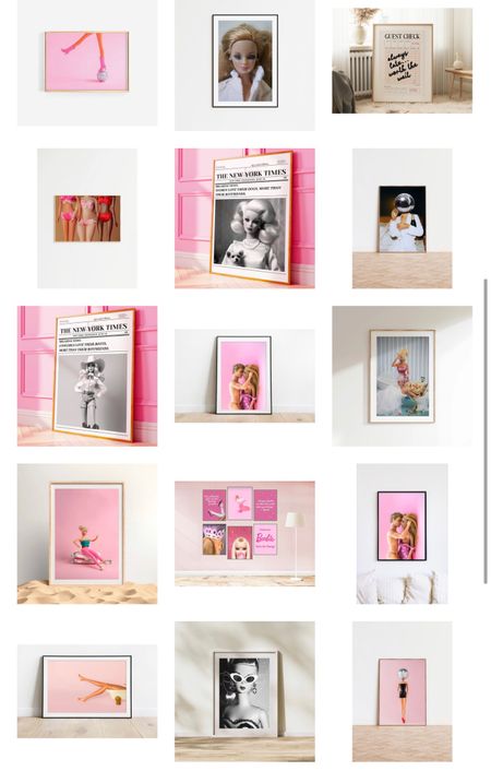 Barbie prints 
Barbie art 
Barbie movie 
Etsy finds 

#LTKunder100 #LTKhome #LTKfamily