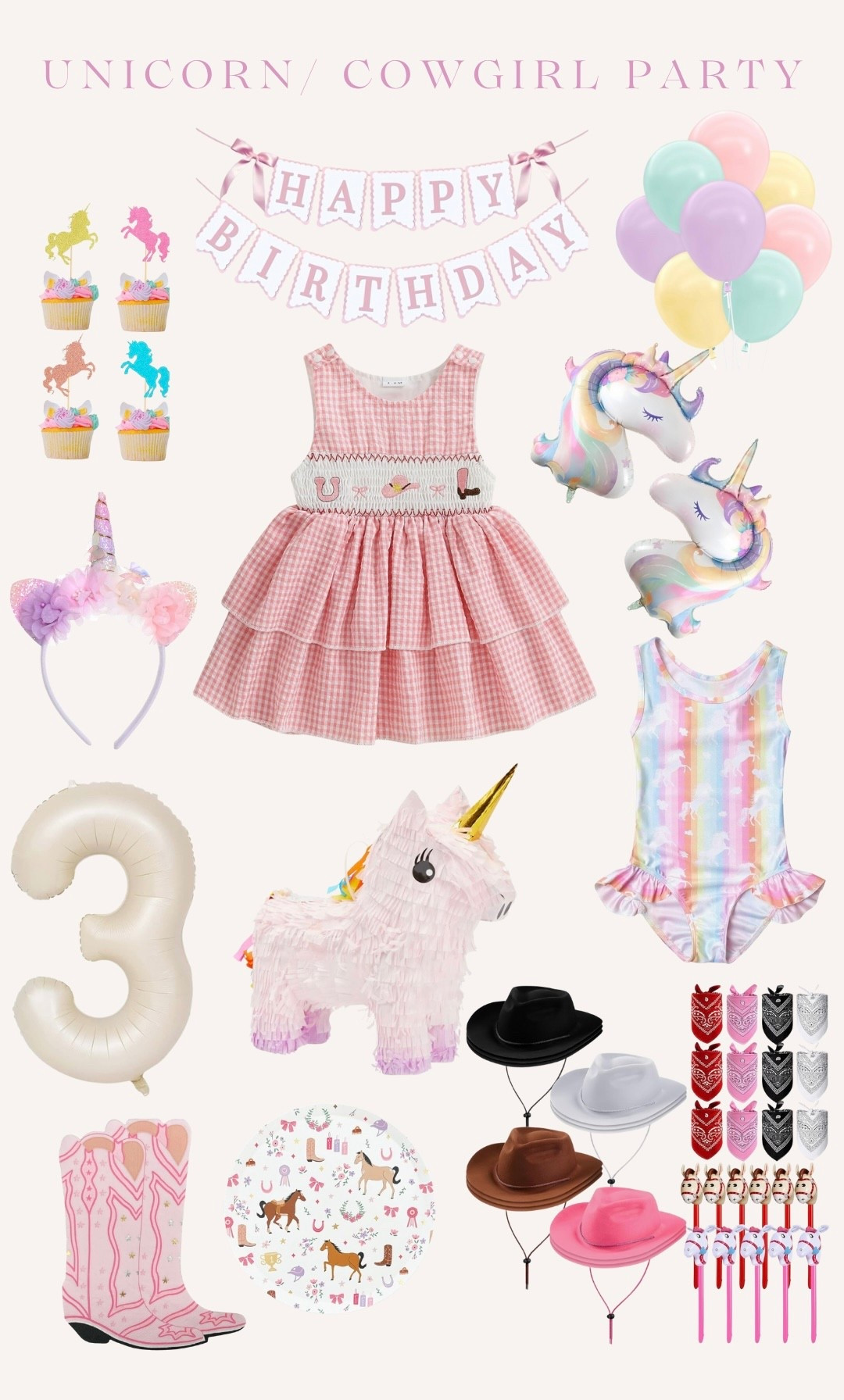 Unicorn birthday party 
Unicorn balloons 
Cowgirl birthday party 
Amazon birthday finds



#LTKParties