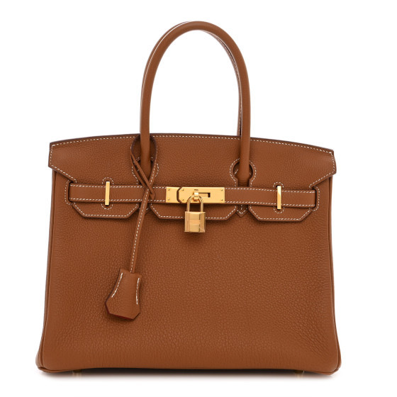 Togo Horseshoe Birkin 30 Gold Vermillion | FASHIONPHILE (US)