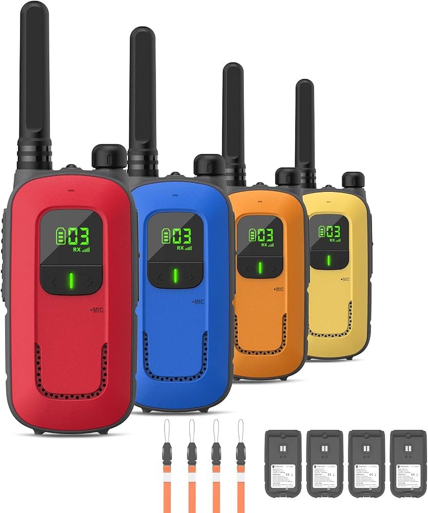 Radioddity FS-T3 Walkie Talkies for Adults Kids Long Range 4 Pack Rechargeable Walky Talky FRS Tw... | Amazon (US)