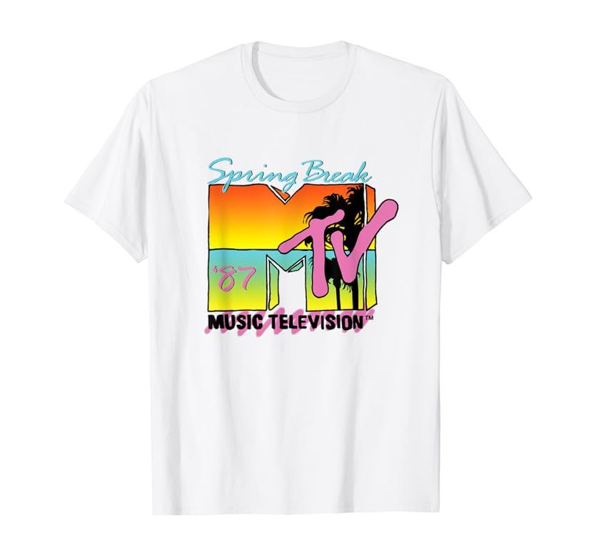 Classic MTV Logo Spring Break 87' T-Shirt | Amazon (US)