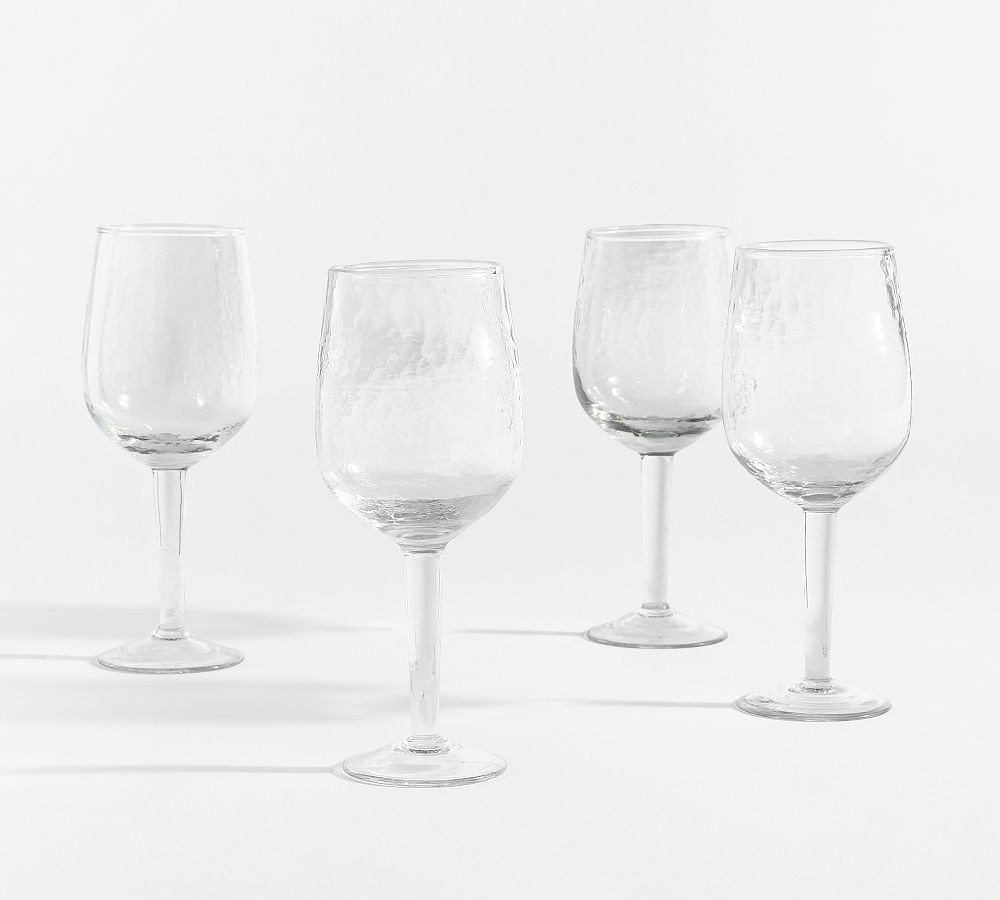 Hammered Wine Stem Glasses - Set of 4 | Pottery Barn (US)