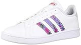 adidas Women's Grand Court Walking Shoe, White/Glow Blue/Real Pink, 10.5 Medium US | Amazon (US)