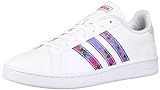 adidas Women's Grand Court Walking Shoe, White/Glow Blue/Real Pink, 10.5 Medium US | Amazon (US)