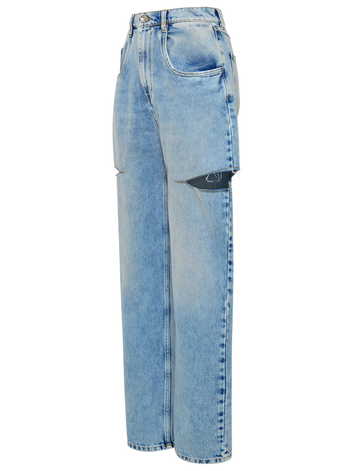 Maison Margiela Cut-Out Detailed Jeans | Cettire Global
