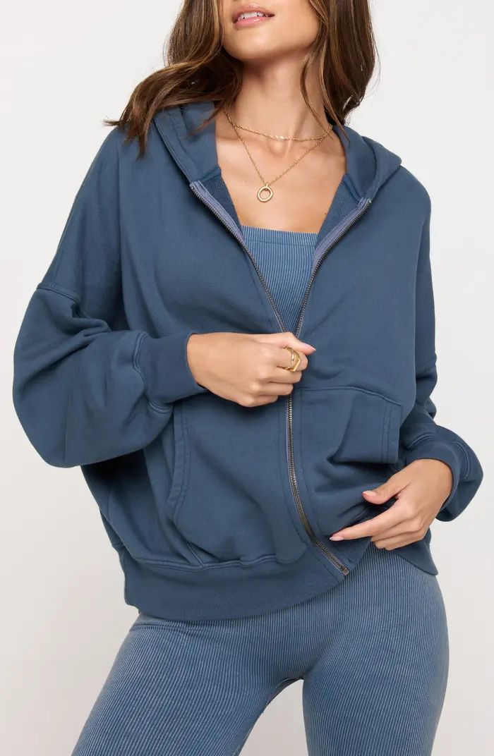 Spiritual Gangster Ibby Oversize Cotton & Modal Zip-Up Hoodie | Nordstrom | Nordstrom