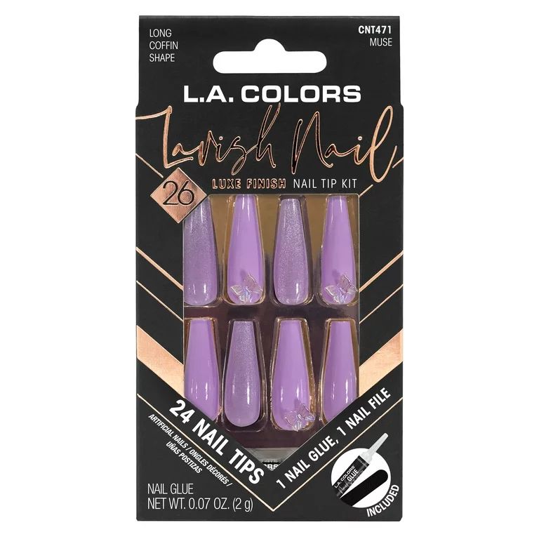 L.A. COLORS Lavish Nail Tips, Nails Muse, 26 Pieces | Walmart (US)
