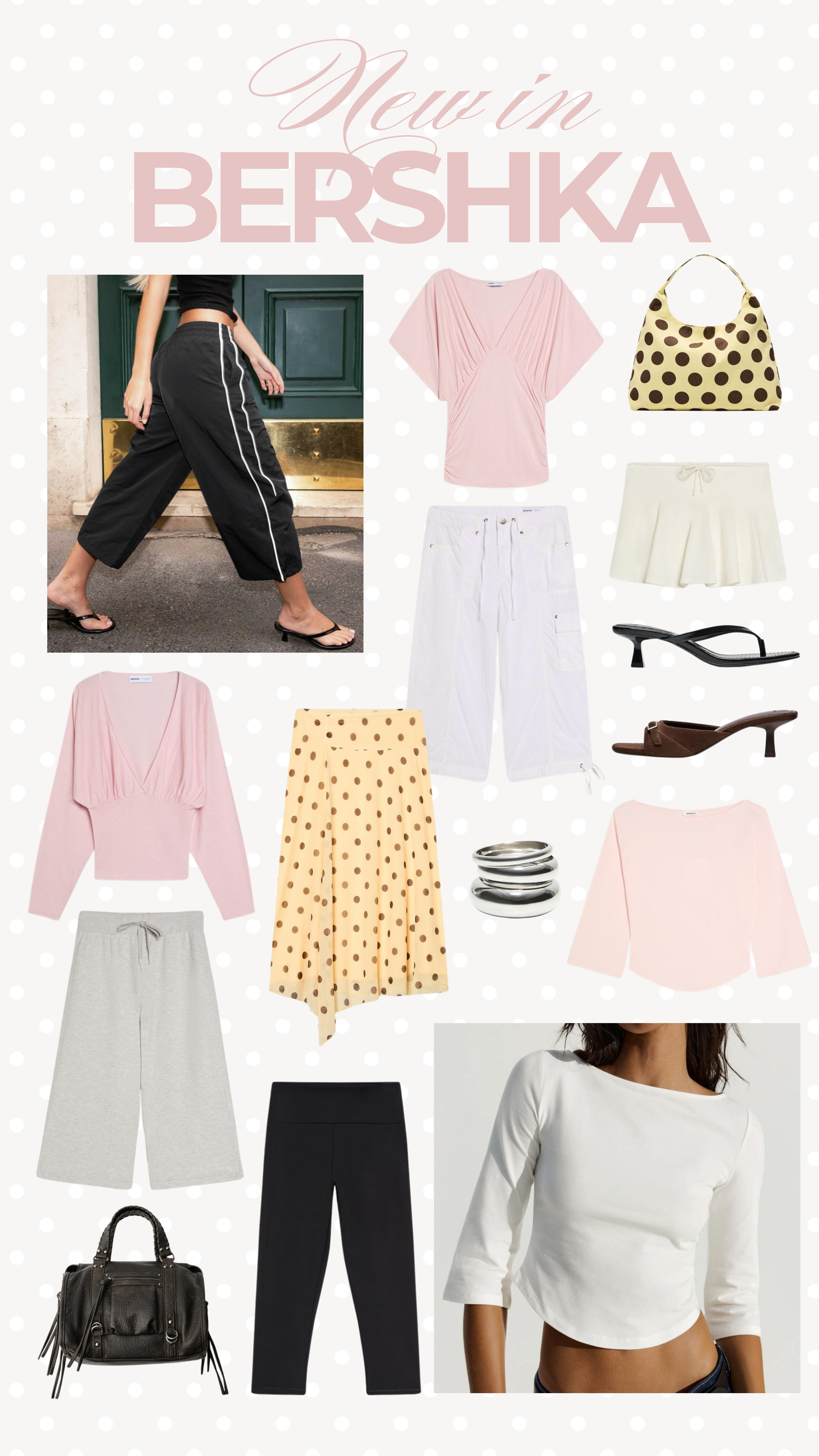 New in Bershka faves 🩷

Polka dot, midi skirt, butter yellow, boat neck top, capris, joggers, track pants, heeled sandals, spring outfits, going out top, pink outfit, summer outfits, girls night outfit, weekend outfit 

 #LTKuk #LTKspring #LTKsummer