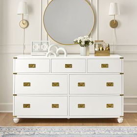 Campaign Simply White 7-Drawer Dresser (56w x 19d") | Pottery Barn Teen