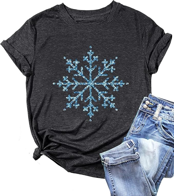 Ykomow Christmas Trees Shirt Womens Holiday Pine Tree Xmas Graphic Tees Christmas Family Shirt | Amazon (US)
