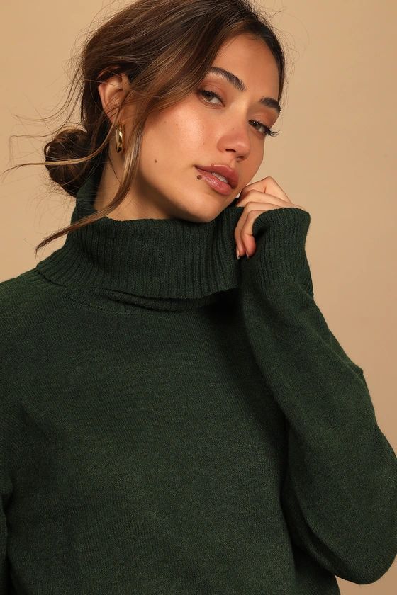 Amazing Memories Emerald Green Cowl Neck Sweater | Lulus (US)