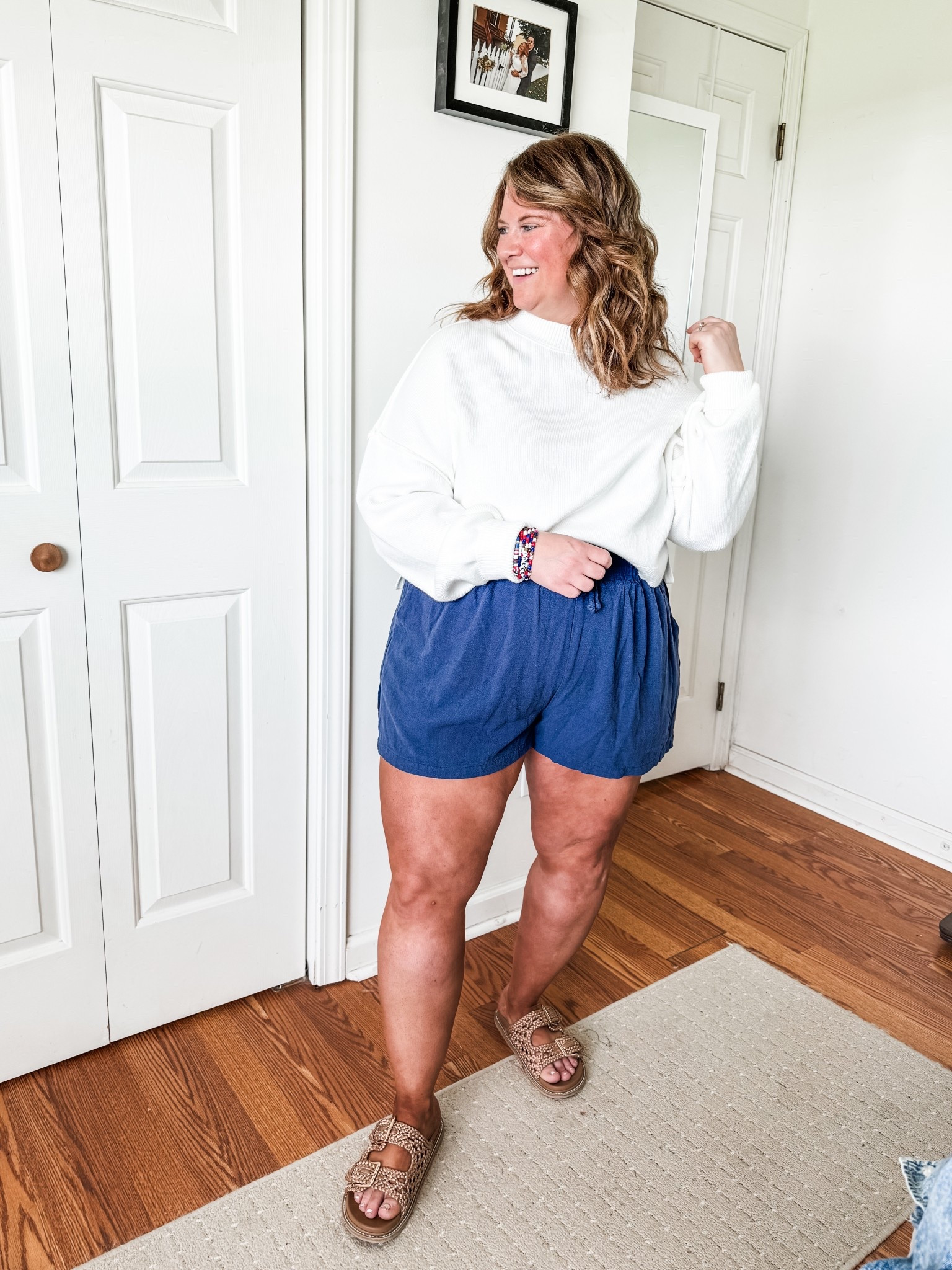 Perfect easy Memorial Day look! Swap the sweater for a tee if it’s warm.  And the bracelets are so fun! 

#LTKSeasonal #LTKMidsize #LTKFindsUnder50