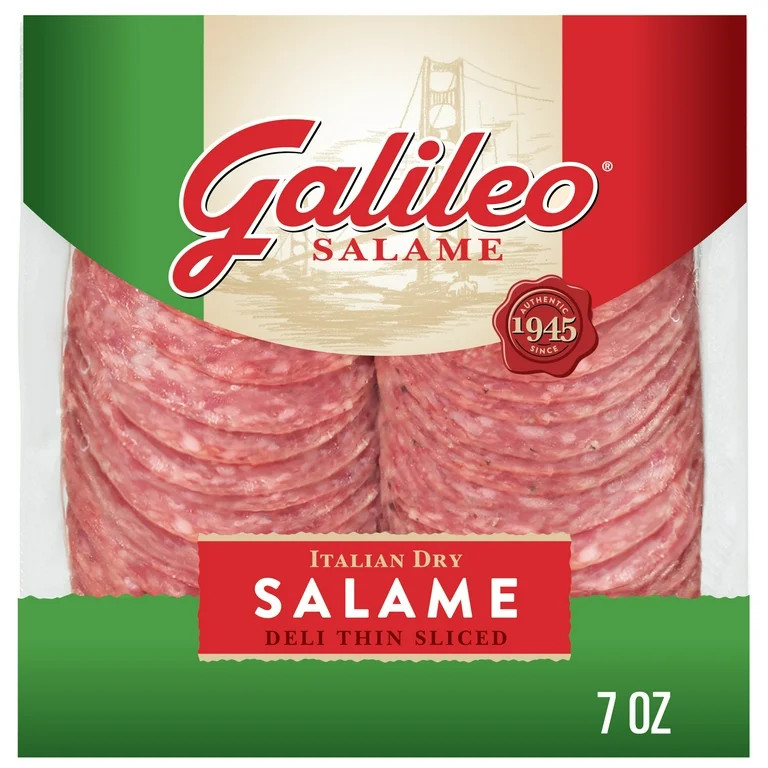 Galileo Salame Deli Thin Sliced Italian Dry Salami, 7 oz | Walmart (US)
