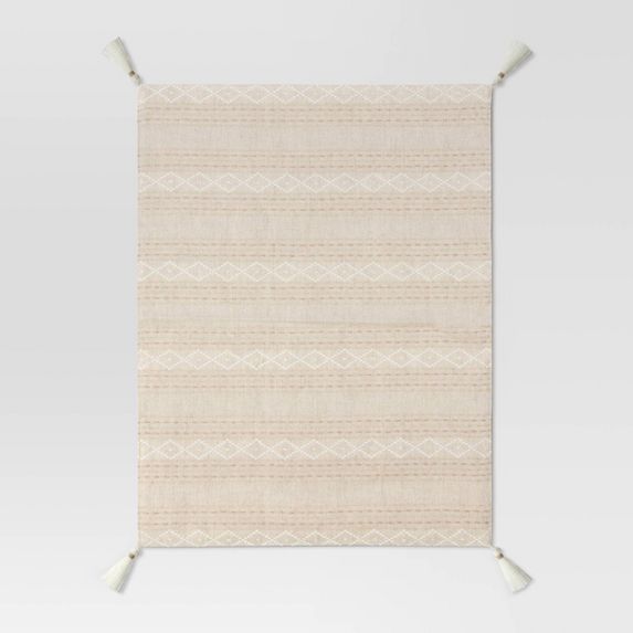 Cotton Printed Placemat with Tassels Beige - Threshold™ | Target