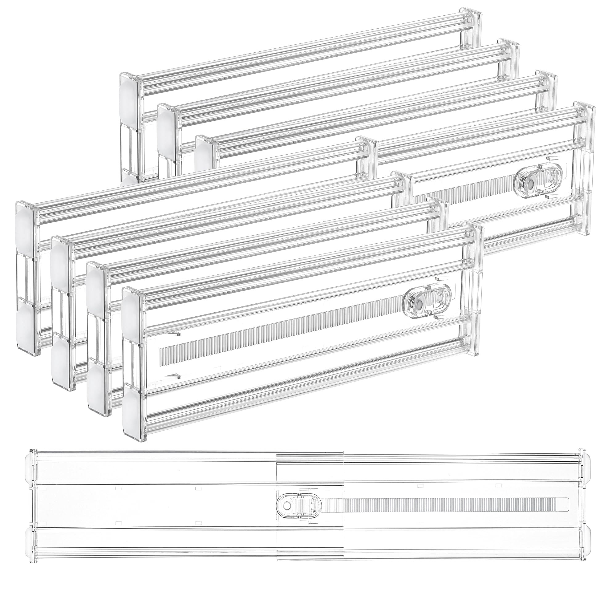 Vtopmart 8 Pack 4" Regular Upgrade Drawer Dividers for Clothes, 12.8"-22.3" Expandable Dresser Dr... | Amazon (US)