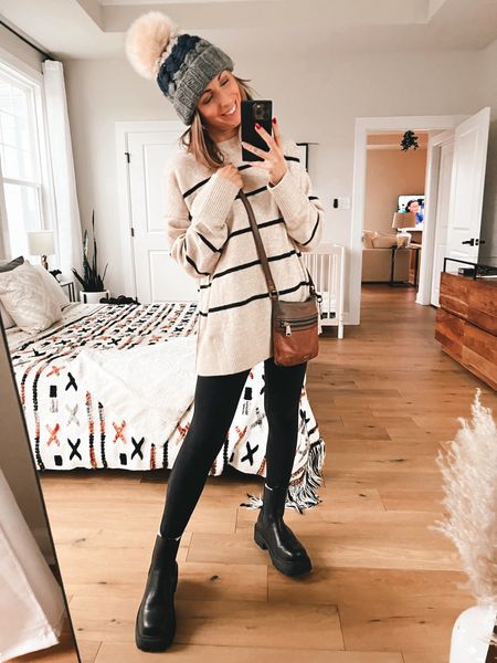 Bump friendly winter outfit ✌🏼❄️
.
- oversized sweater
- high waisted leggings
- chunky boots
- knit hat
- leather pursee
.
#liketoknowit #ltk #ltkhome #ltkstyle @liketoknow.it.home @liketoknow.it #liketkit #liketkithome #ltkfashion #bumpfriendly #ltkbump #maternity

#LTKbump #LTKbaby #LTKSeasonal